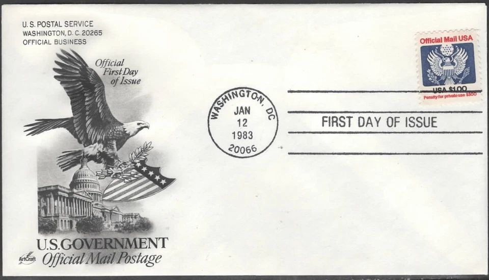 US Scott #O132 on First Day of Issue - Image 1 of 1