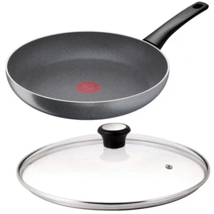 Tefal Hard Stone 28 cm Padella Antiaderente Lavabile in Lavastoviglie Alluminio Grigio Nuova - Foto 1 di 10