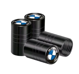 BMW Ventilkappen Set 4 Stück – Schwarz – Felgen Zubehör Alu Reifen Tuning - Picture 1 of 1