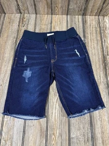 HUDSON Kids Medium Pull-On Stretch Denim Drawstring Elastic Waist Shorts - Picture 1 of 7