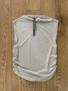 Vuori Womens Top Westerlies Mock Tank Ruching NWOT Gym Workout Beige - Picture 1 of 2