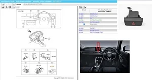 (Genuino) DA6A664H0 Tablero Luz de Peligro de Emergencia Control Mazda 2 MY 2015-25 - Imagen 1 de 8