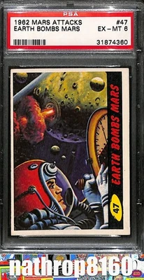 1962 Topps Mars Attacks Trading Card #47 Earth Bombs Mars PSA 6 EX-MT 10989 - Image 1 of 4