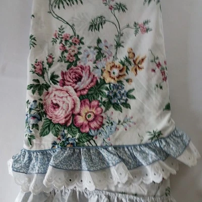 JC Penney Elizabeth Gray Ansley Park Floral Queen Flat Sheet NOS Percale - Image 1 of 4