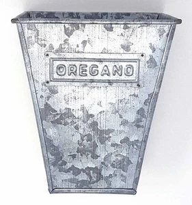 Blumen Kraeuter Zink Gewuerz Topf Oregano 13x13x15 cm Keine Staunaesse Kein Rost - Bild 1 von 5