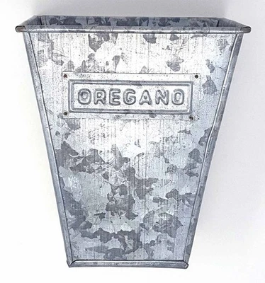 Blumen Kraeuter Zink Gewuerz Topf Oregano 13x13x15 cm Keine Staunaesse Kein Rost - Bild 1 von 4