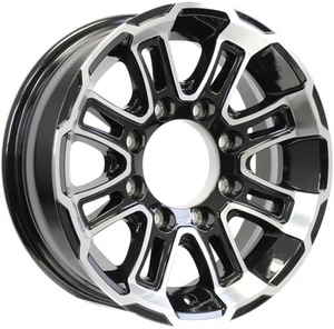eCustomrim 2-Pack Aluminum Trailer Wheels 16X6 16 X 6 8 Lug White Hawk Black Rim - Bild 1 von 5