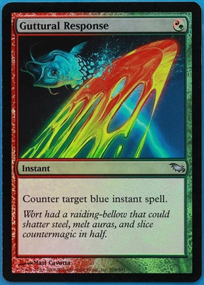 Guttural Response FOIL Shadowmoor NM Red Green Uncommon CARD (507960) ABUGames - Image 1 of 2