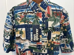 Reyn Spooner Aloha Hawaiian 3XL Pullover Shirt Christmas Holiday Blue Hawaii - Picture 1 of 13