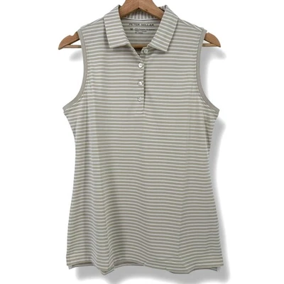 Рубашка поло для гольфа женская Peter Millar спортивная сетчатая без рукавов размер средний - Изображение 1 из 4