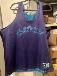 VINTAGE 90s Converse Made In USA Reversible Basketball Jersey XL - Picture 1 of 6