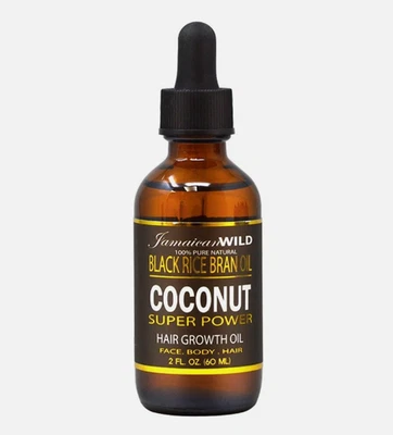 Aceite de salvado de arroz negro salvaje jamaicano aceite de coco 2 oz Foto 1 de 2