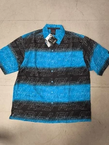 Vintage Fubu Deadstock Shirt Repeat Logo Mens XL Short Sleeve - Picture 1 of 7