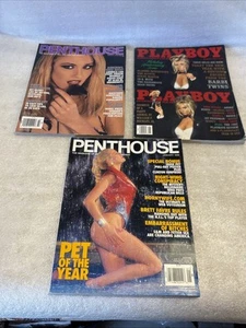 Lot of 3 Various Magazines; (2) Penthouse; 1999, 2002 & (1) Playboy; 1993 - Picture 1 of 12