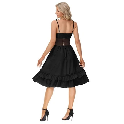 Hoch Korsett Leder Mädchen Beiläufig Dehnbar Elastisch Jahrgang Formal - Bild 1 von 4