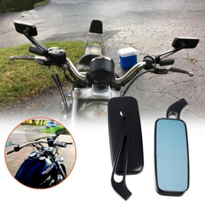 For Yamaha V Star 1300 1100 950 650 Rectangle Motorcycle Rear View Mirrors Black - Image 1 of 4