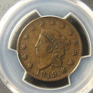 1819/(8) Coronet Head Large Cent, N-2, PCGS XF-40, Large Date - Picture 1 of 4