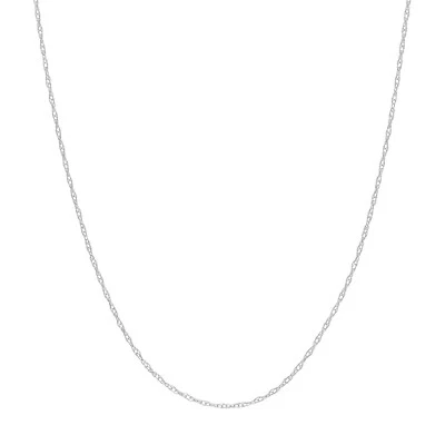 Cadena cuerda 0,60 mm real oro blanco 14K 18" Foto 1 de 2