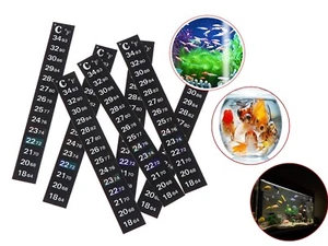 5PCS Liquid Crystal Thermometer Stickers Aquarium Temperature Monitoring Strips - Picture 1 of 4