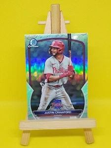 Justin Crawford 2023 Bowman Draft Chrome Lunar Glow Refractor #BDC-71 Phillies - Picture 1 of 2