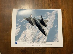 AUTOGRAPHED PHOTO Retired Col. Charlie Bock, legendary test pilot BLACKBIRD - Picture 1 of 2