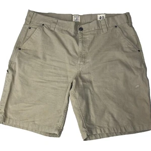 Red Head Mens 40x9" Shorts Carpenter Beige Khaki Duck Canvas Utility Work Cotton - Picture 1 of 10