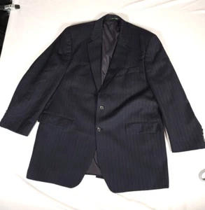 Lauren Ralph Lauren Blazer Jacket Sport Coat Adult 46L Black 2 Button Wool Mens - Picture 1 of 13