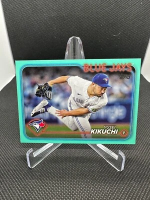 YUSEI KIKUCHI 2024 TOPPS SERIES 2 AQUA PARALLEL #510 - Image 1 of 2