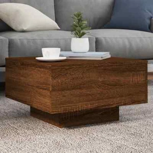 vidaXL Tavolino da Salotto Rovere Marrone 55x55x31cm Legno Multistrato - Foto 1 di 1