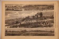 1866 ANTIQUE HARPER'S CIVIL WAR ENGRAVING-MINE RUN-WARREN'S LAST POSITION