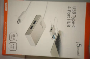 J5CREATE USB Type-C to 4-Port/4A USB3.0 Hub JCH343 - Picture 1 of 2