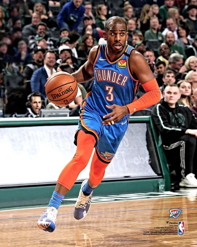 Chris Paul Oklahoma City Thunder Unsigned Dribbling 8" x 10" Photo - Fanatics Cover