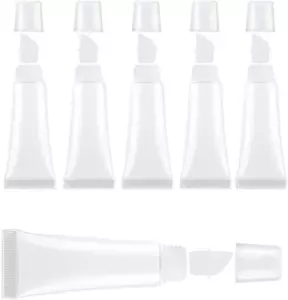 6Pcs Lip Gloss Tubes 8Ml Clear Soft Empty Lip Balm Containers Refillable Mini Co - Picture 1 of 12