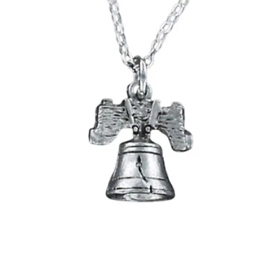 LIBERTY BELL Necklace on Chain or Charm Only Pewter US History Philadelphia Icon - Image 1 of 4