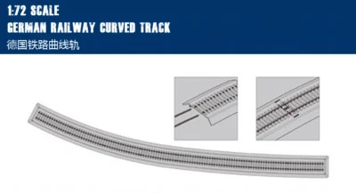 hobbyboss 82910 1/72 GERMAN RAILWAY CURVED TRACK RAILWAY CURVED TRACK HB - Image 1 of 4