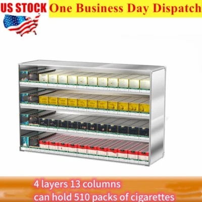 Cigarette Showcase Rack Retail Aluminium Cigarette Display Cabinet w/Push Tray - Image 1 of 4