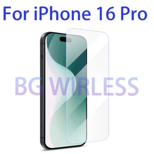 Protector de pantalla de vidrio templado transparente para Apple iPhone 16 Pro - Imagen 1 de 7