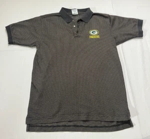 Vintage Green Bay Packers Polo Shirt Mens M Brown NFL Football US Components - Picture 1 of 6