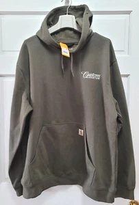 Carhartt Loose Fit Midweight Sweatshirt Hoodie w/ Company Logo - Moss Green - 2X - Picture 1 of 6
