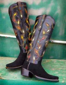 Handcrafted Premium Men's Bespoke Cowboy General Multi TT Western Dress Boots - Picture 1 of 10