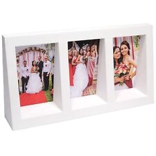 Wood Collage Picture Frame Holds Three 4x6 Photos: Modern, Barnwood, Farmhous...