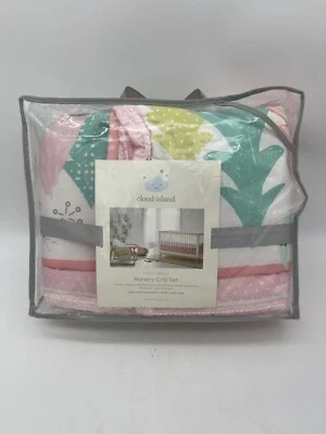 Juego de 4 cunas para guardería Cloud Island Forest Frolic ~ Doe Owl rosa bebé niña Foto 1 de 4