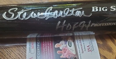 NICE Authentic Autographed Phillies Steve Carlton HOF 94 Black Official Bat JSA - Image 1 of 4