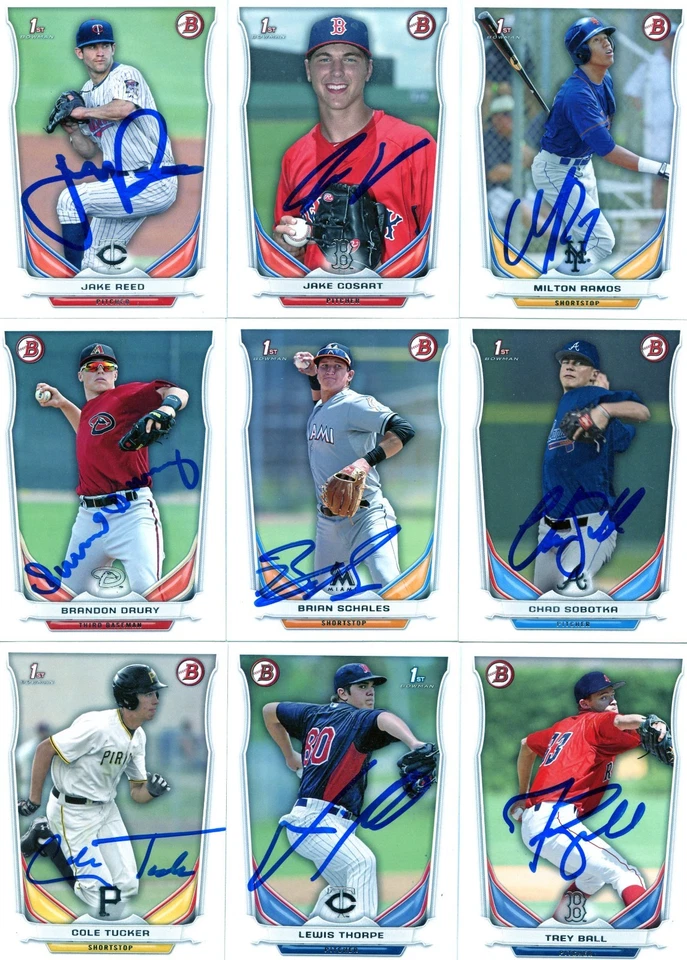 JAKE COSART SIGNED 2014 BOWMAN DRAFT PROSPECT ROOKIE CARD AUTO  - Image 1 of 1