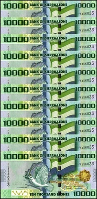 Sierra Leone 10000 Leones, 2010-2021, P-33, Used X 10 PCS - Image 1 of 2