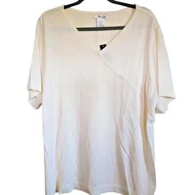 Suéter East 5th Para Mujer 3X Marfil Tejido Camisa Manga Cuello en V Pullover Talla 3X Nuevo con Etiquetas Foto 1 de 4