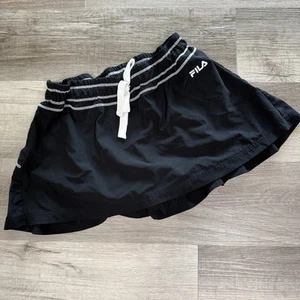 Fila Sport Performance Skort schwarz mit Plissee hinten Rock Damen Größe XL - Bild 1 von 6