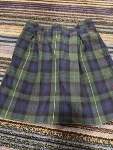 Lands End Schuluniform Skort Rock 10 grün blau kariert Taille verstellbar - Bild 1 von 7