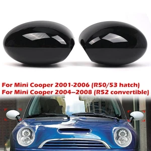 For MINI Cooper R52 R50 R53 Mirror Cover Manual Fold Right Driver Gloss Black - Picture 1 of 9