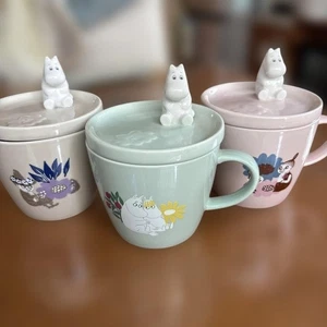 Moomin Mug Cup Set of 3 Mint green, Gray, Pink studio CLIP New From Japan - Picture 1 of 10